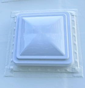 New roof vent after installation