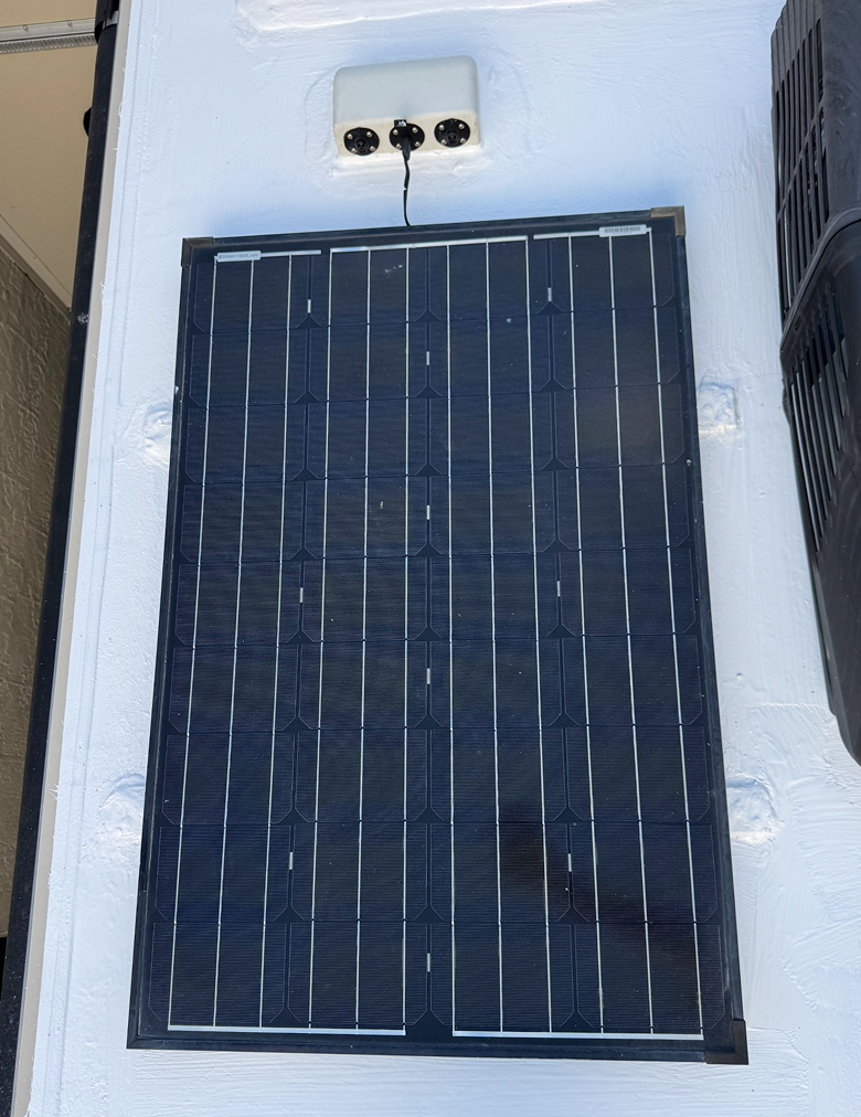 Sealed solar panel mounts after coating