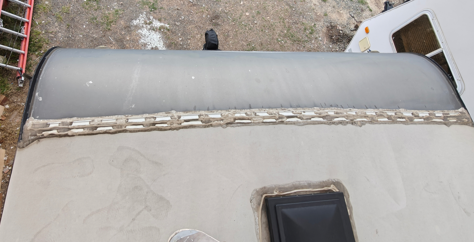 Front cap before roof repair