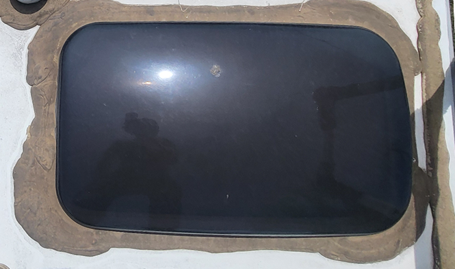 Skylight before roof maintenance