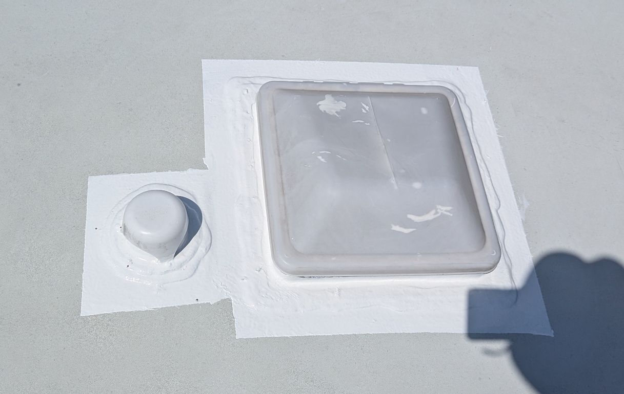 Sealed vents after roof maintenance