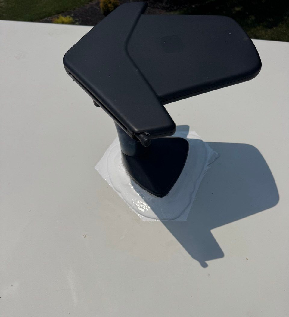 Antenna after roof maintenance