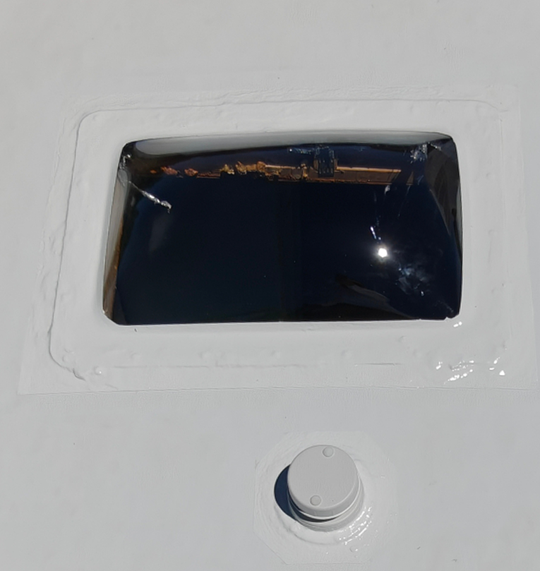 Replaced skylight and plumbing vent sealed
